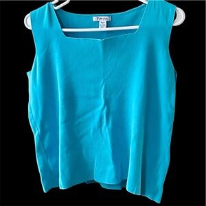 Hampshire Studio Turquoise Sleeveless Too Petite Large Like New